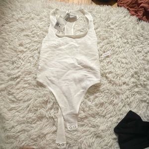 Square beck seamless thong body suit